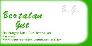 bertalan gut business card